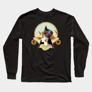 Ancient Egypt Goddess Nefertiti Long Sleeve T-Shirt